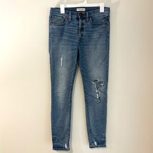 Madewell 9” High-Rise Skinny Jeans 98% cotton
